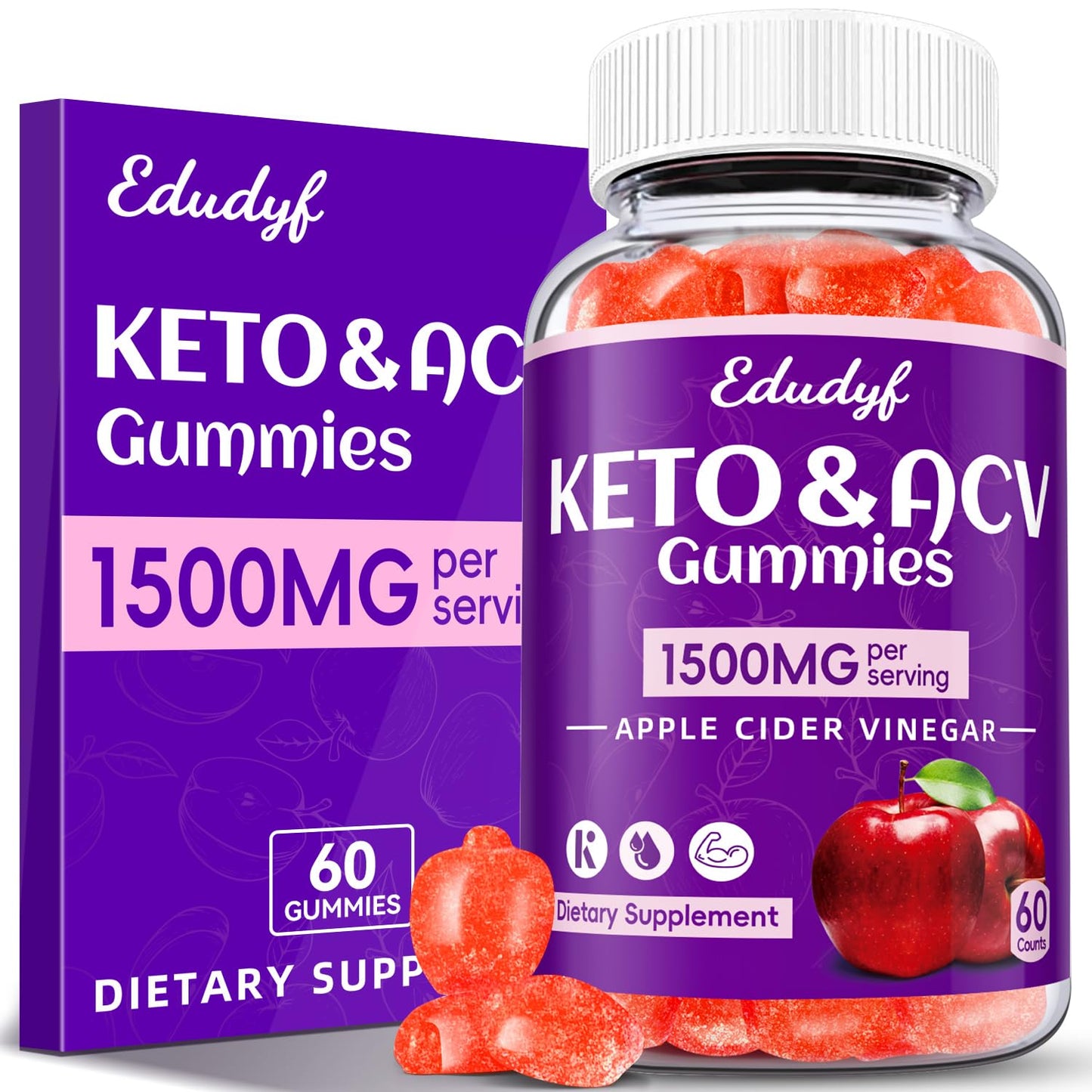 EDUDYF Keto ACV Gummies 60 Count