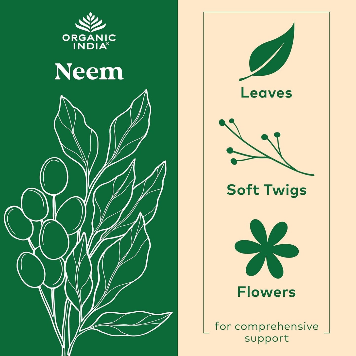 Organic India Neem Capsules 90 Count
