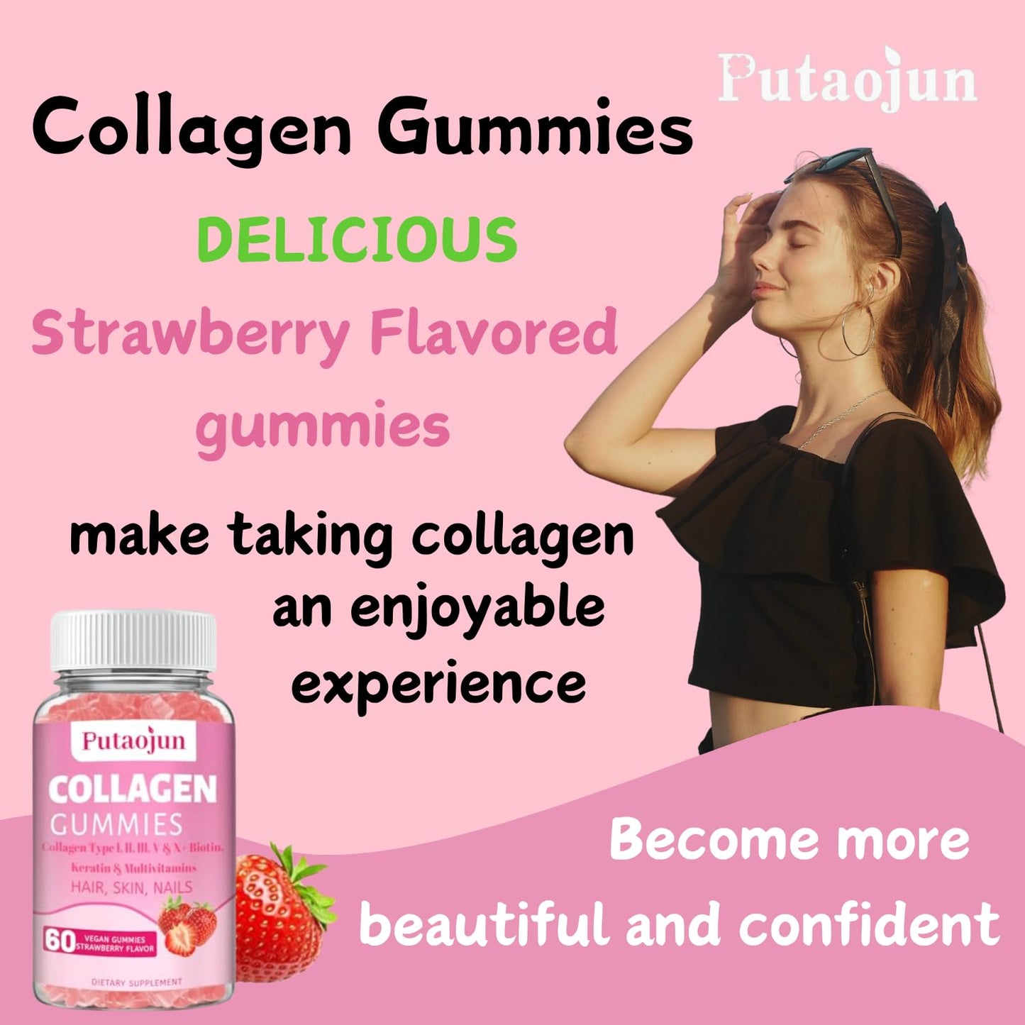 Putaojun Collagen Gummies 120 Count