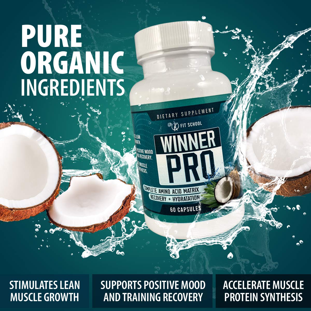 FIT SCHOOL Winner PRO Capsule, 60 Count