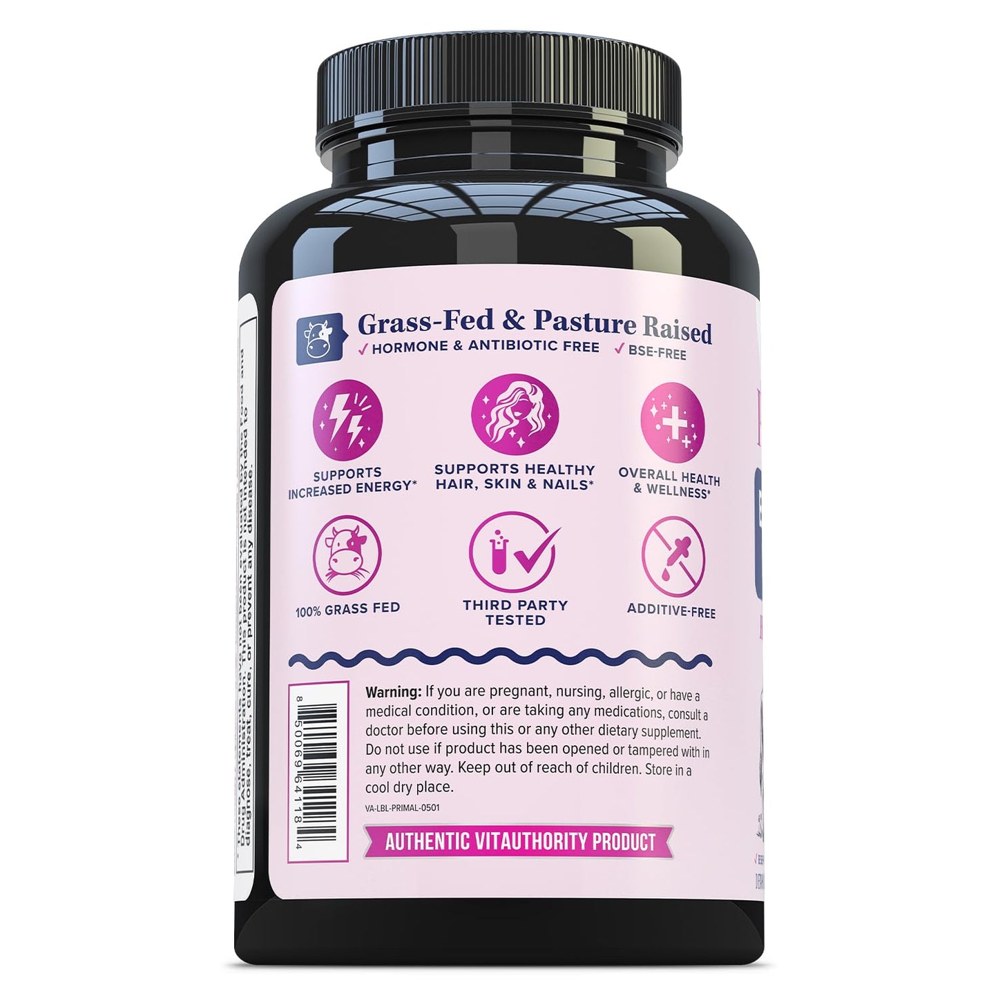 Vitauthority Beef Organ Supplement for Women, Capsule, 180 Count