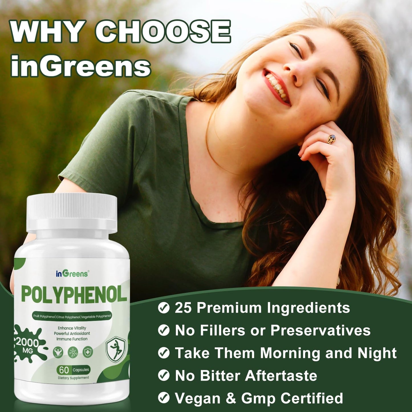 inGreens 25-in-1 Polyphenols Supplement Softgels 120