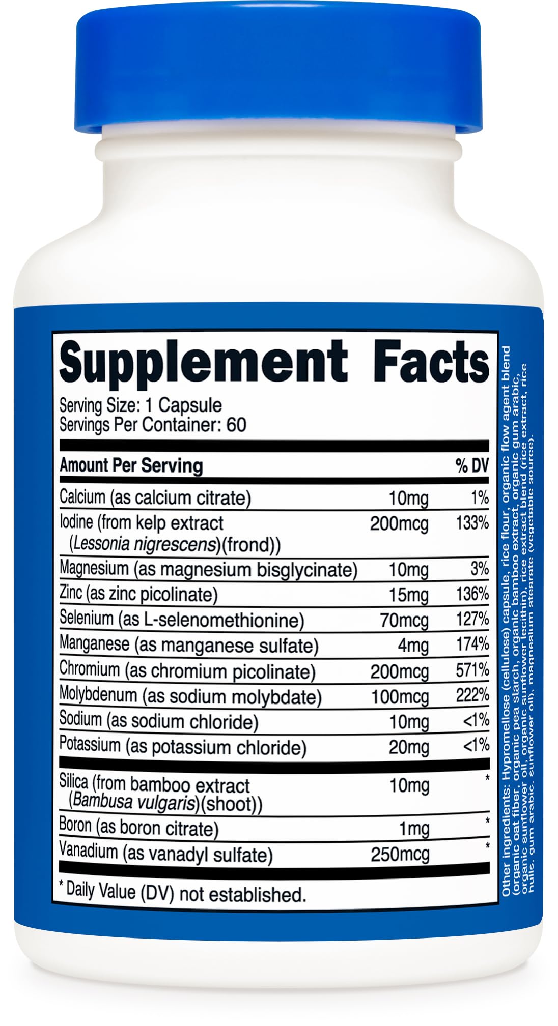 Nutricost Trace Mineral Complex Capsules, 60 Count