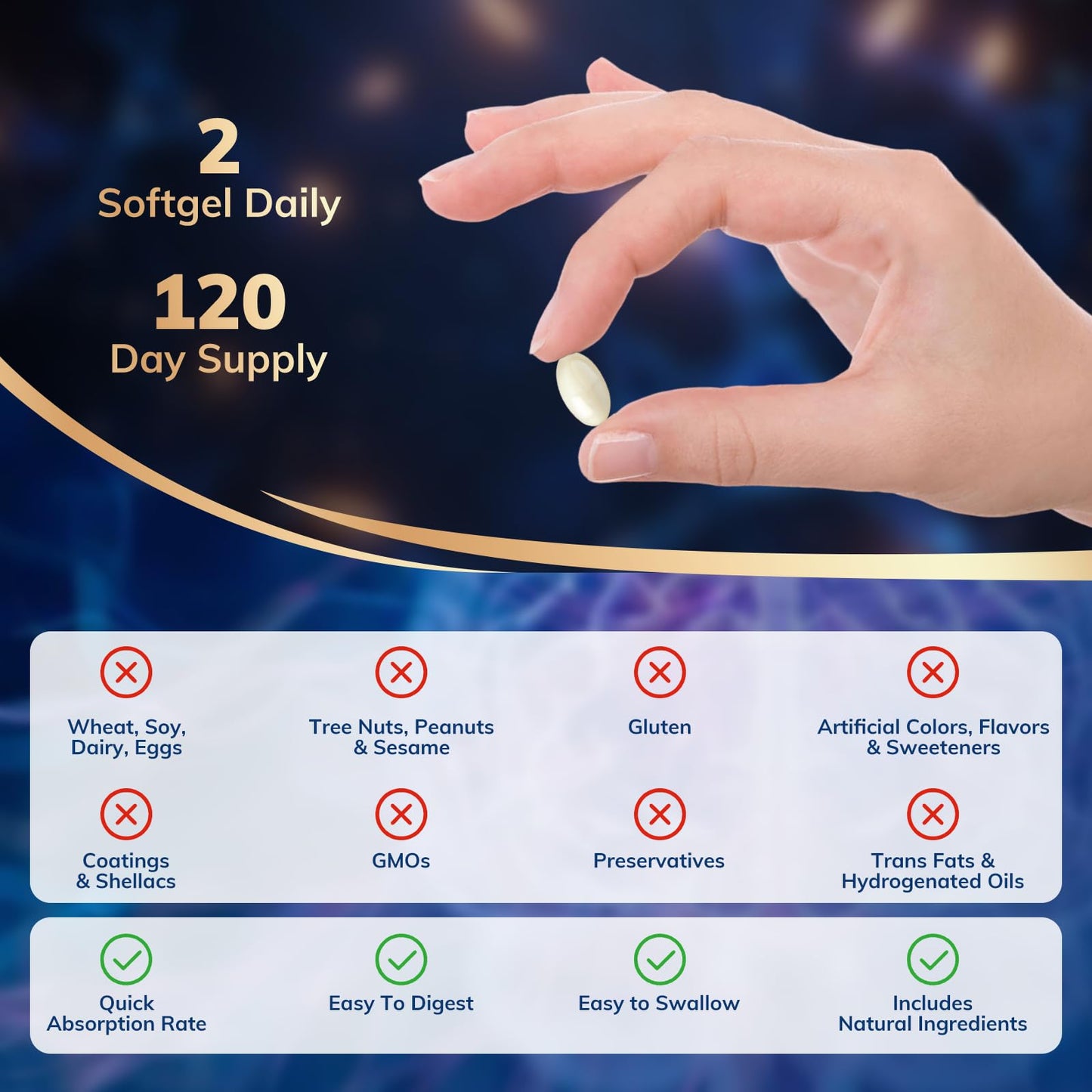 Hovika L-Theanine Softgels 300mg with Magnesium Bisglycinate 500mg, Magnesium Citrate 300mg, GABA 200mg | Enhanced Absorption with Coconut Oil | Calm, Relaxation & Focus Support | Non-GMO, 240 Count