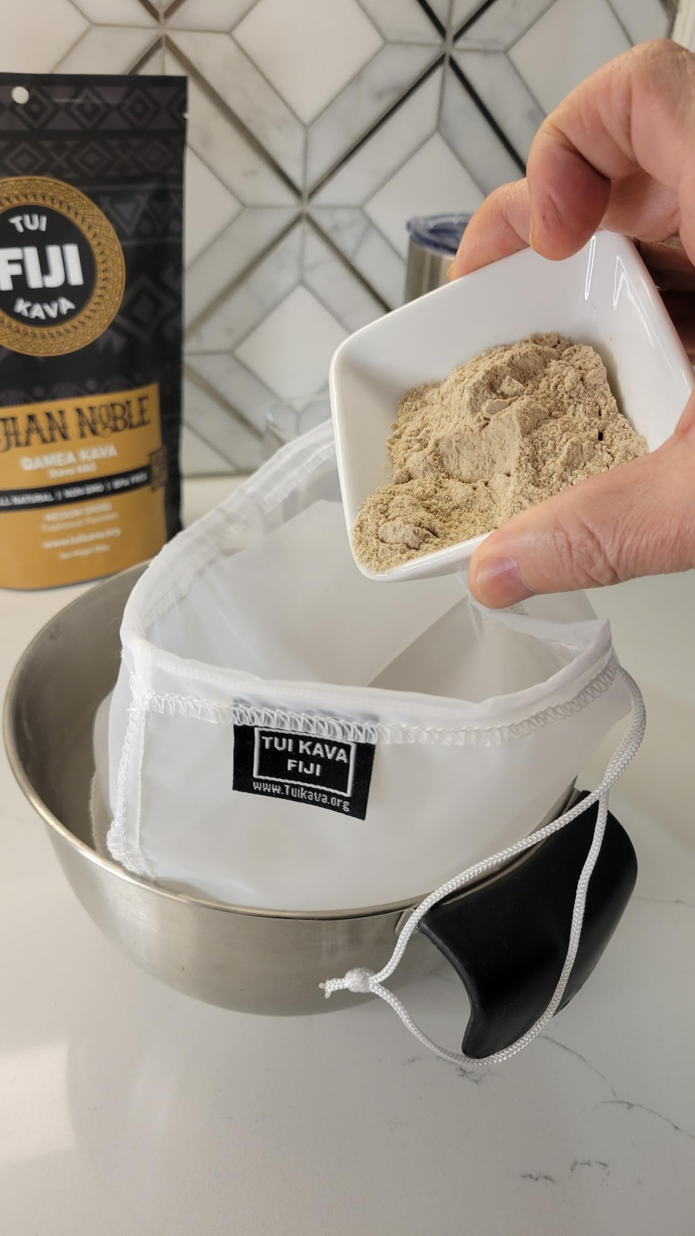 TUI KAVA Premium Wellness Kava Traditional Noble Pounded Medium Grind Powder, 18 oz