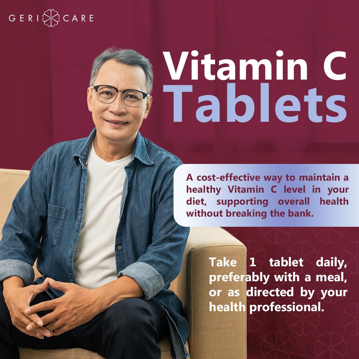GeriCare Vitamin C 250mg Tablet, 100 Count