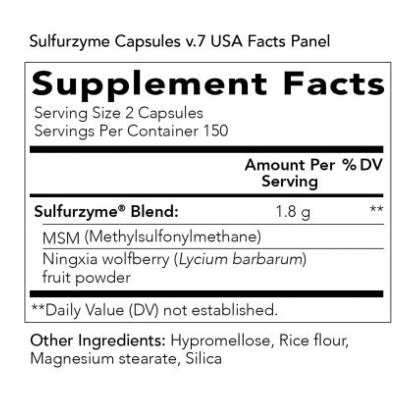 Young Living Sulfurzyme Capsules 300
