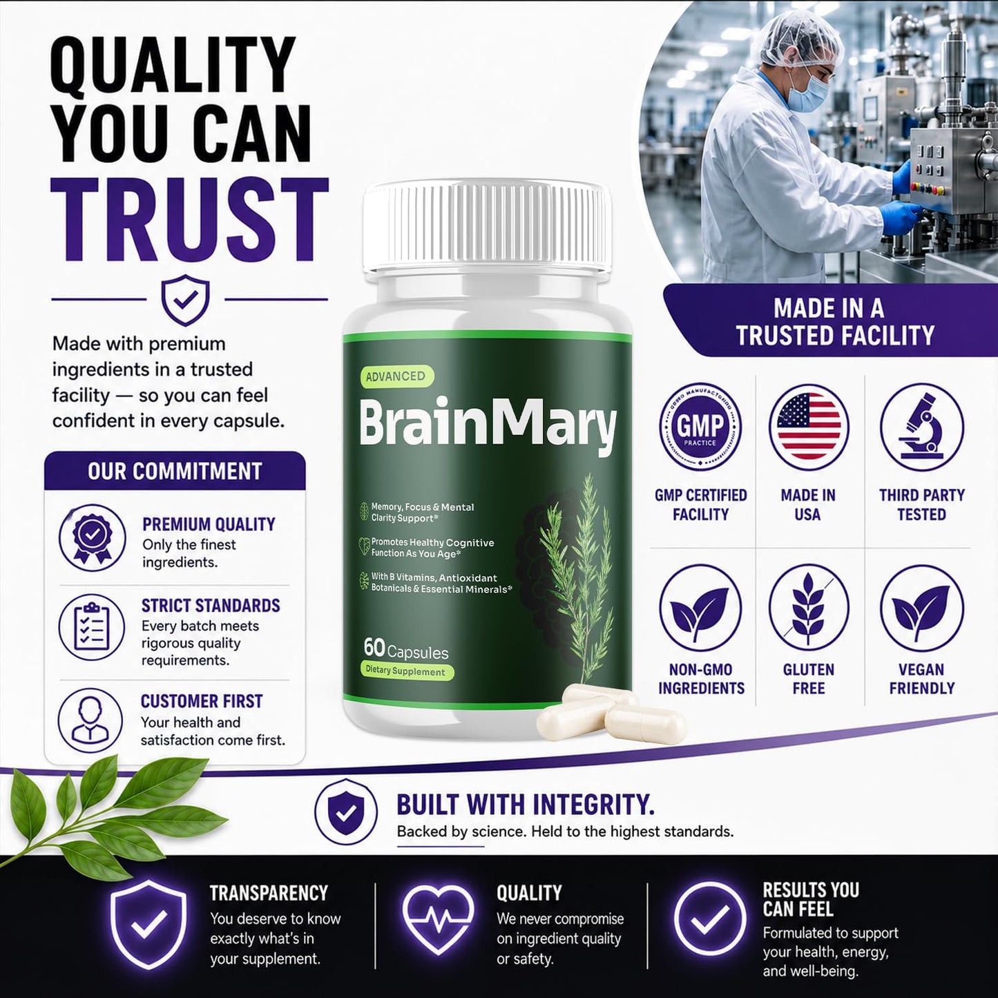 Flex University BrainMary Capsules 60 Count