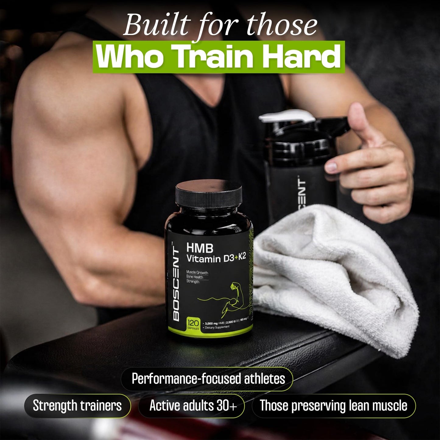 BOSCENT HMB 3000mg Supplement Capsule, 180 Capsules