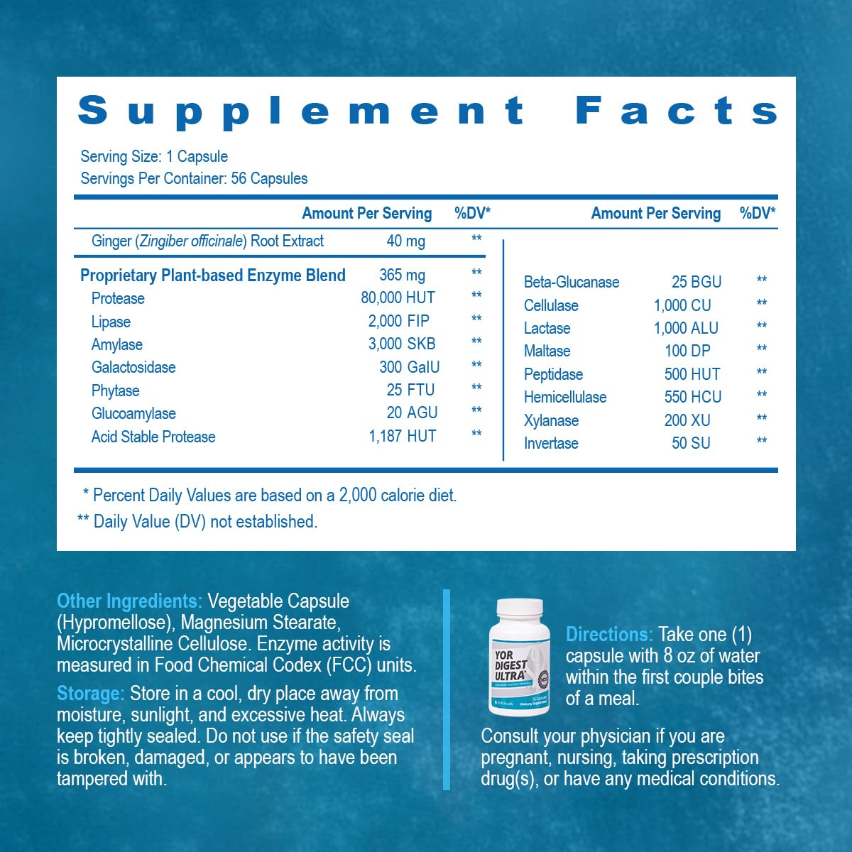 YOR Health Digest Ultra Digestive Enzymes Capsule, 1 Capsule