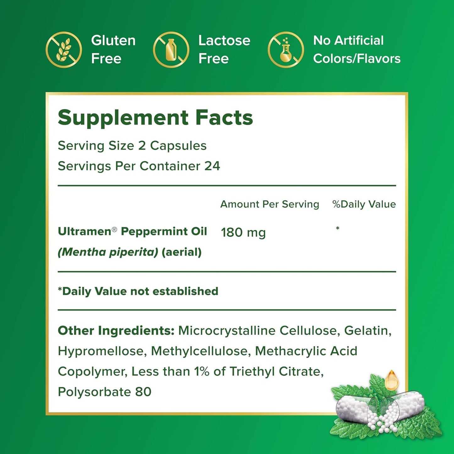 IBgard Gut Health Supplement Peppermint Oil Capsules 96 Count
