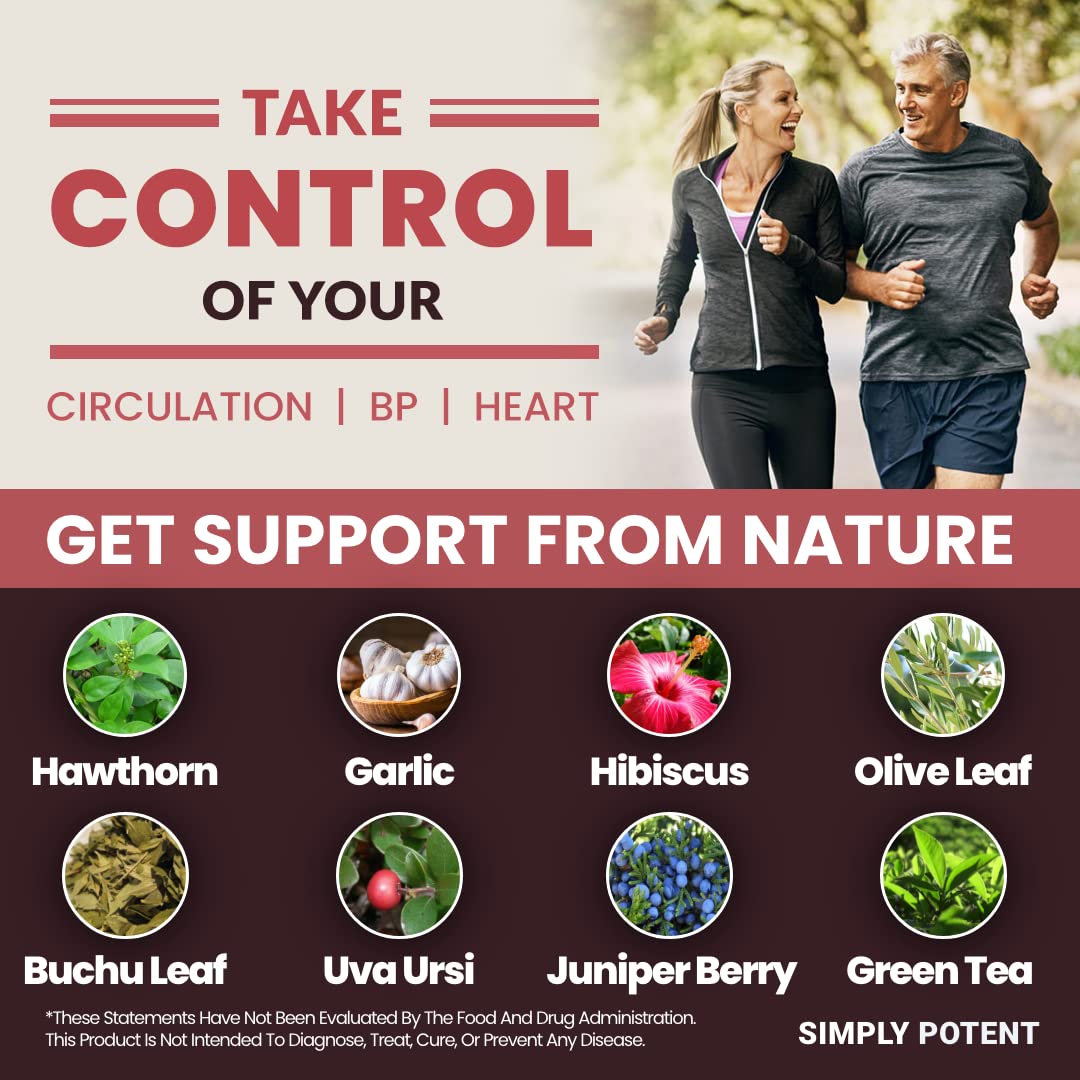 Simply Potent Blood Pressure Support Supplements 90 Capsules