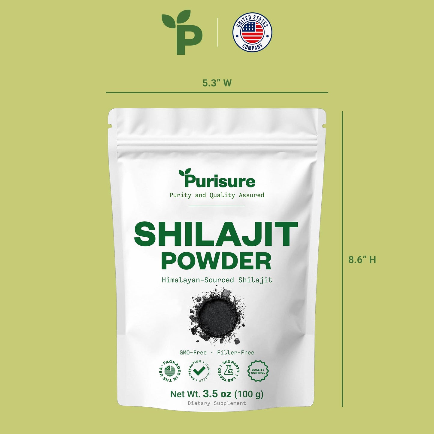 Purisure Shilajit Supplement Powder, 3.52 Ounces