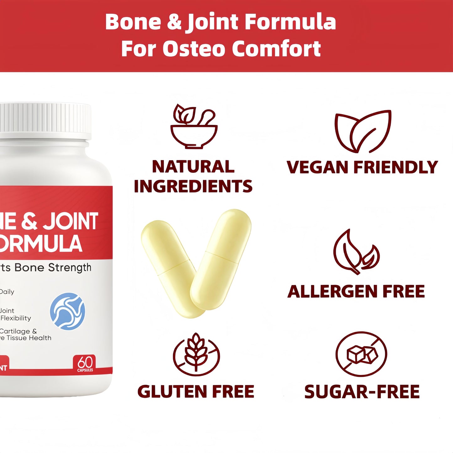 VOSETOKELA Osteo Bone & Joint Formula Capsule 60 Capsules