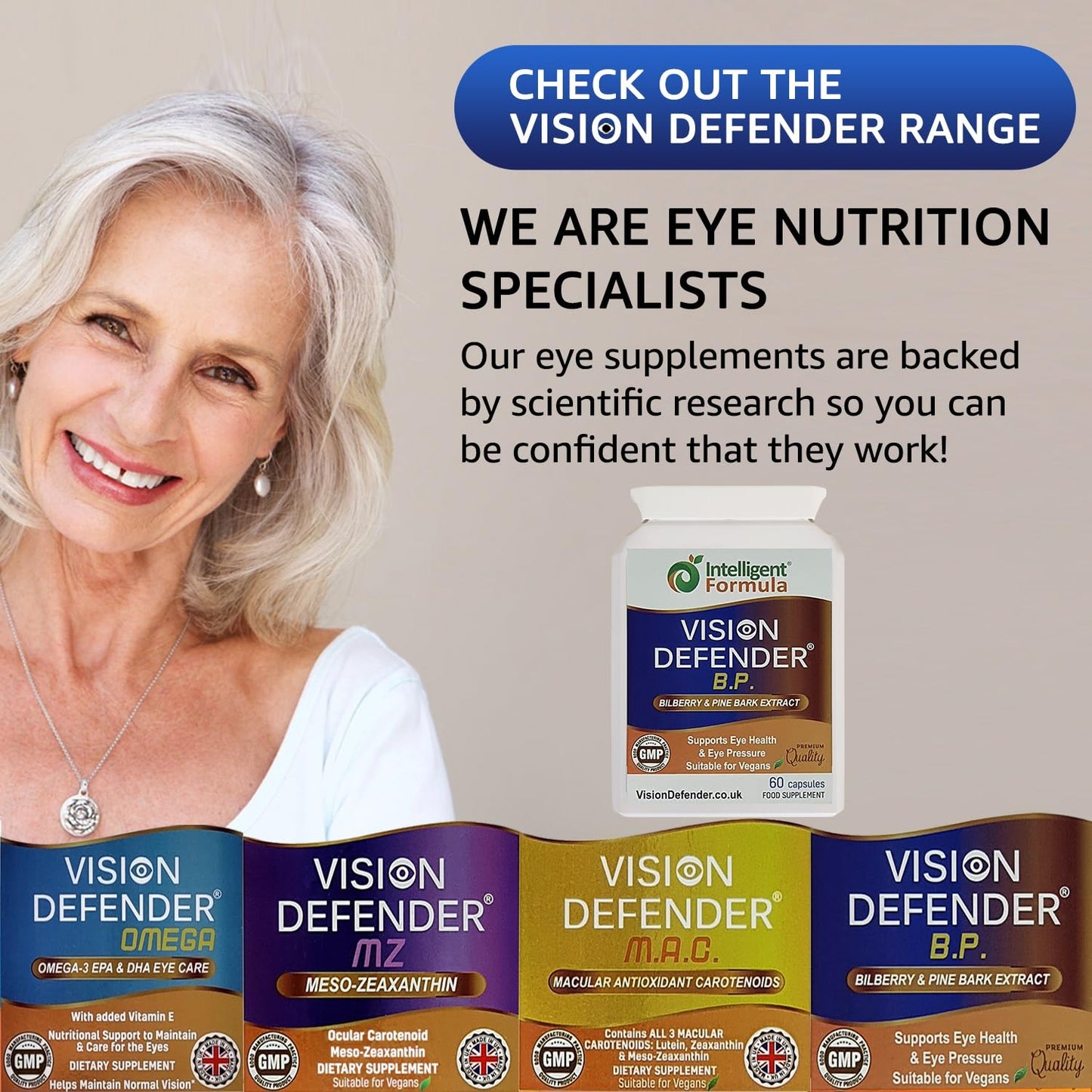 Intelligent Formula Vision Defender BP Eye Supplement Capsules 60