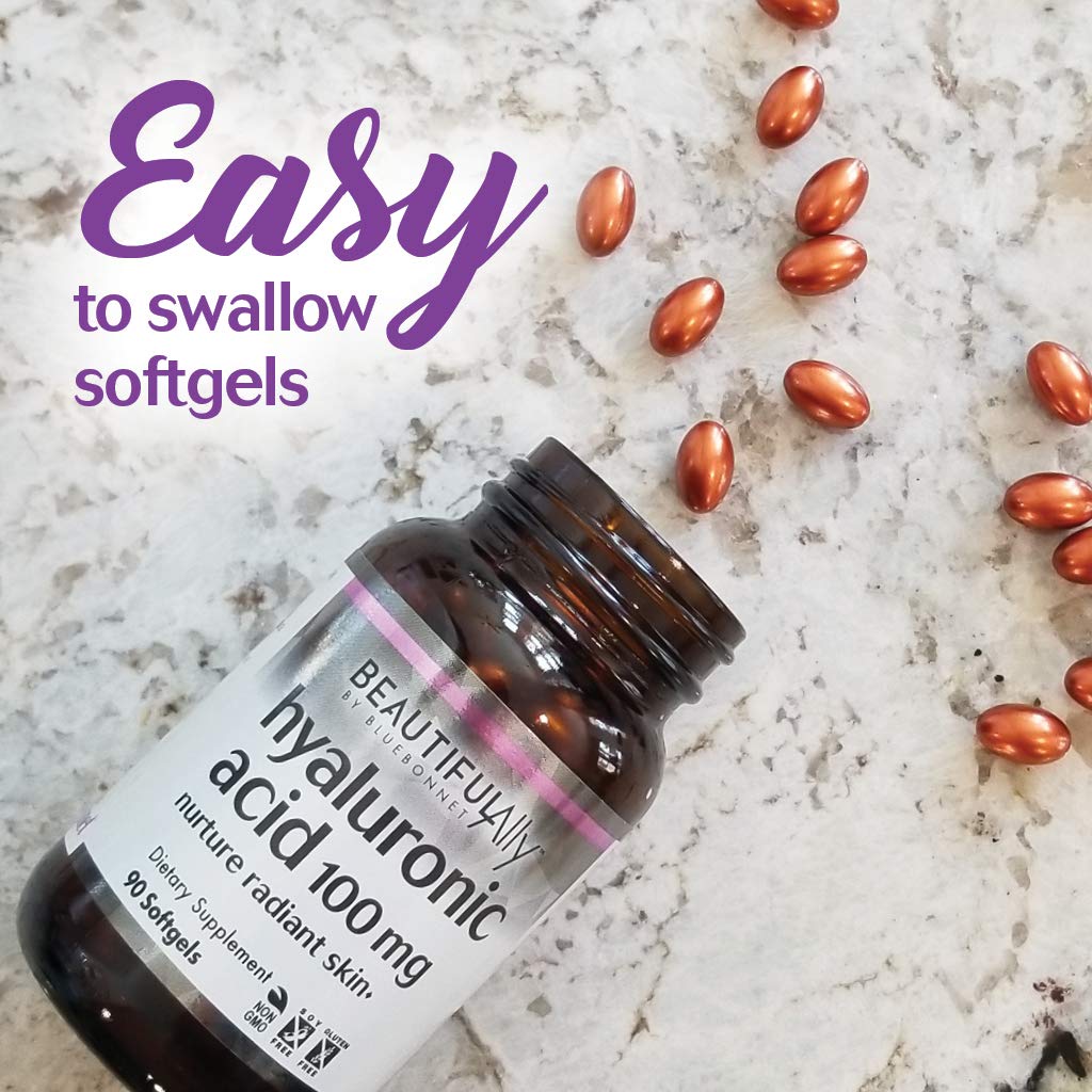 BlueBonnet Beautiful Ally Hyaluronic Acid 100mg Softgels 90