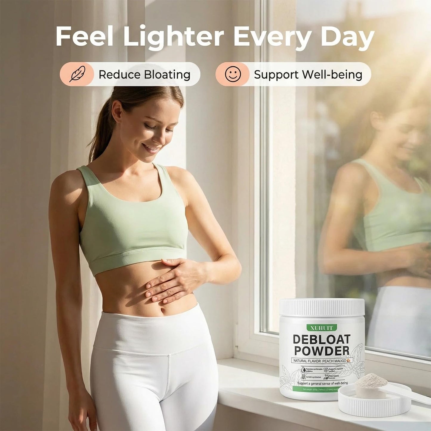 YFDSRF Digestive Support Powder for Occasional Bloating Relief, 7.05 oz