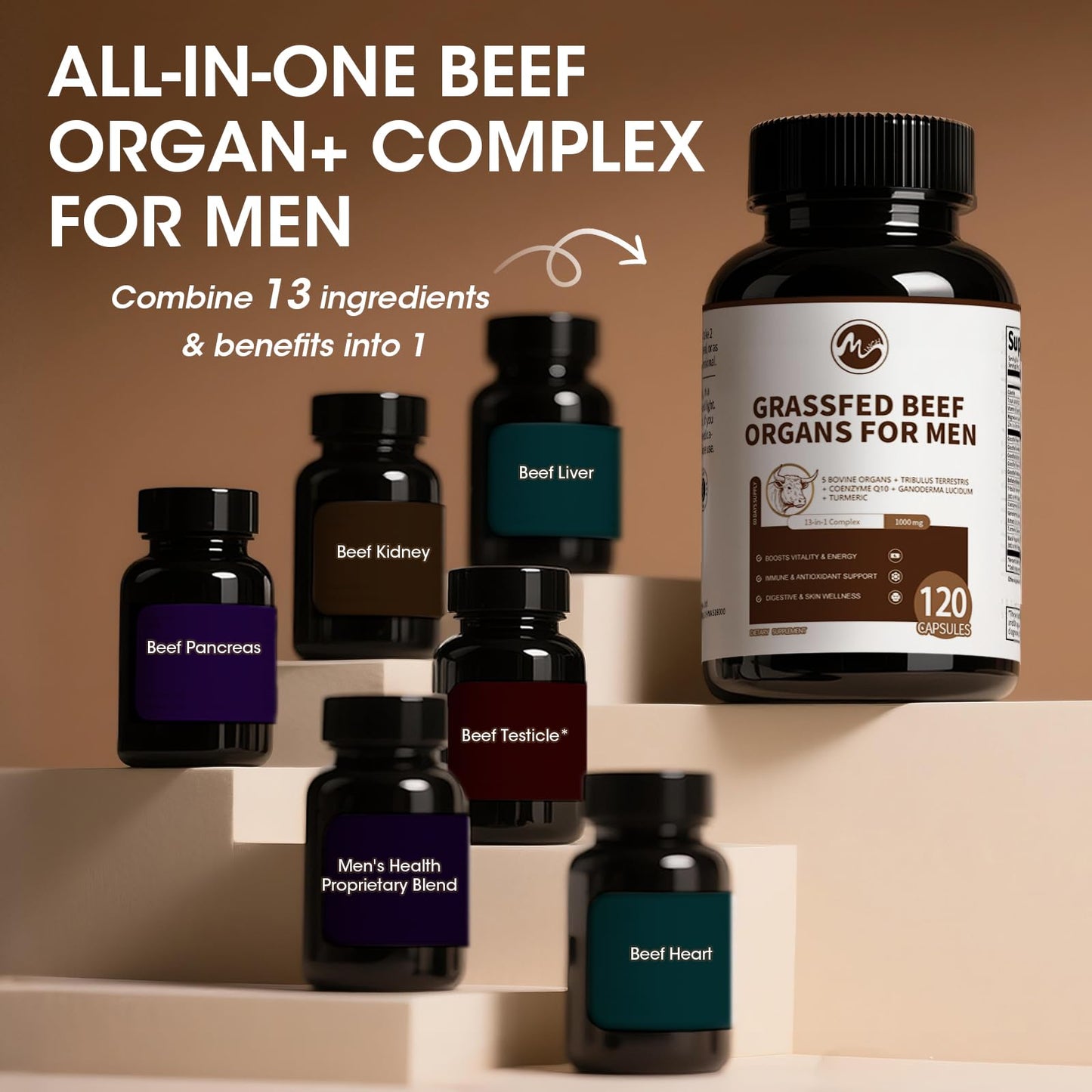 M inch Beef Liver Capsules 120 Count