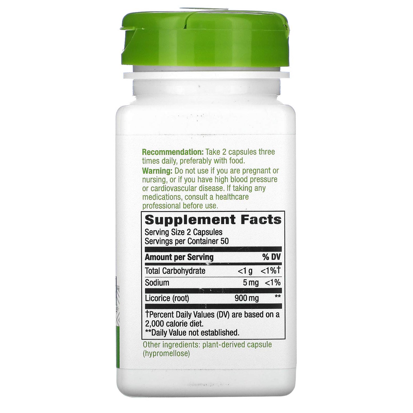 Nature's Way Licorice Root Capsules 100 Count