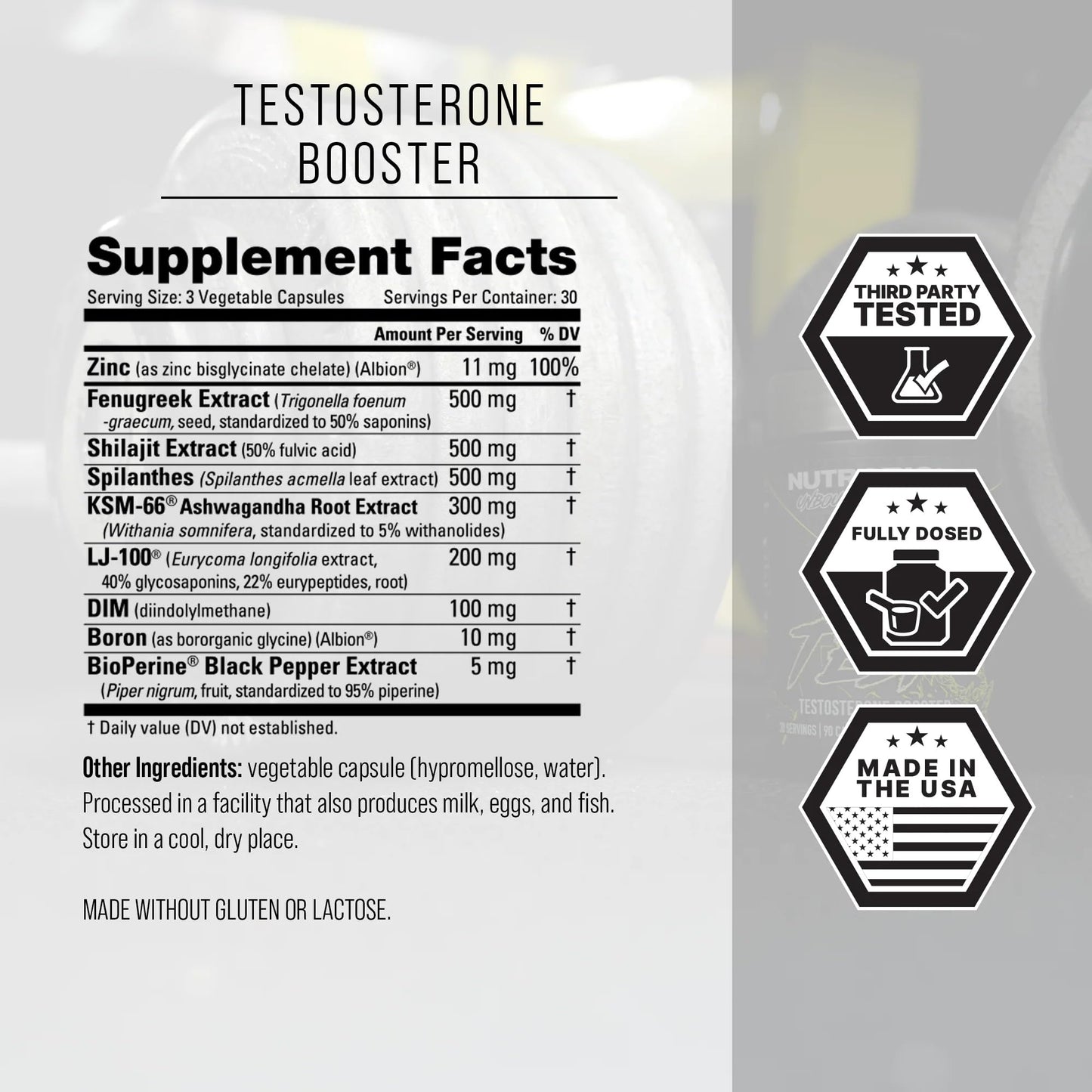 NutraBio Unbound Test Capsule 90 Count