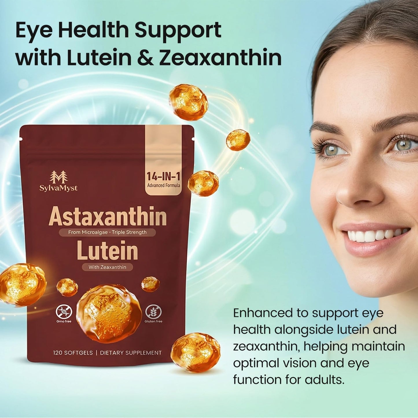 SylvaMyst Astaxanthin Softgels 12mg, 120 Count