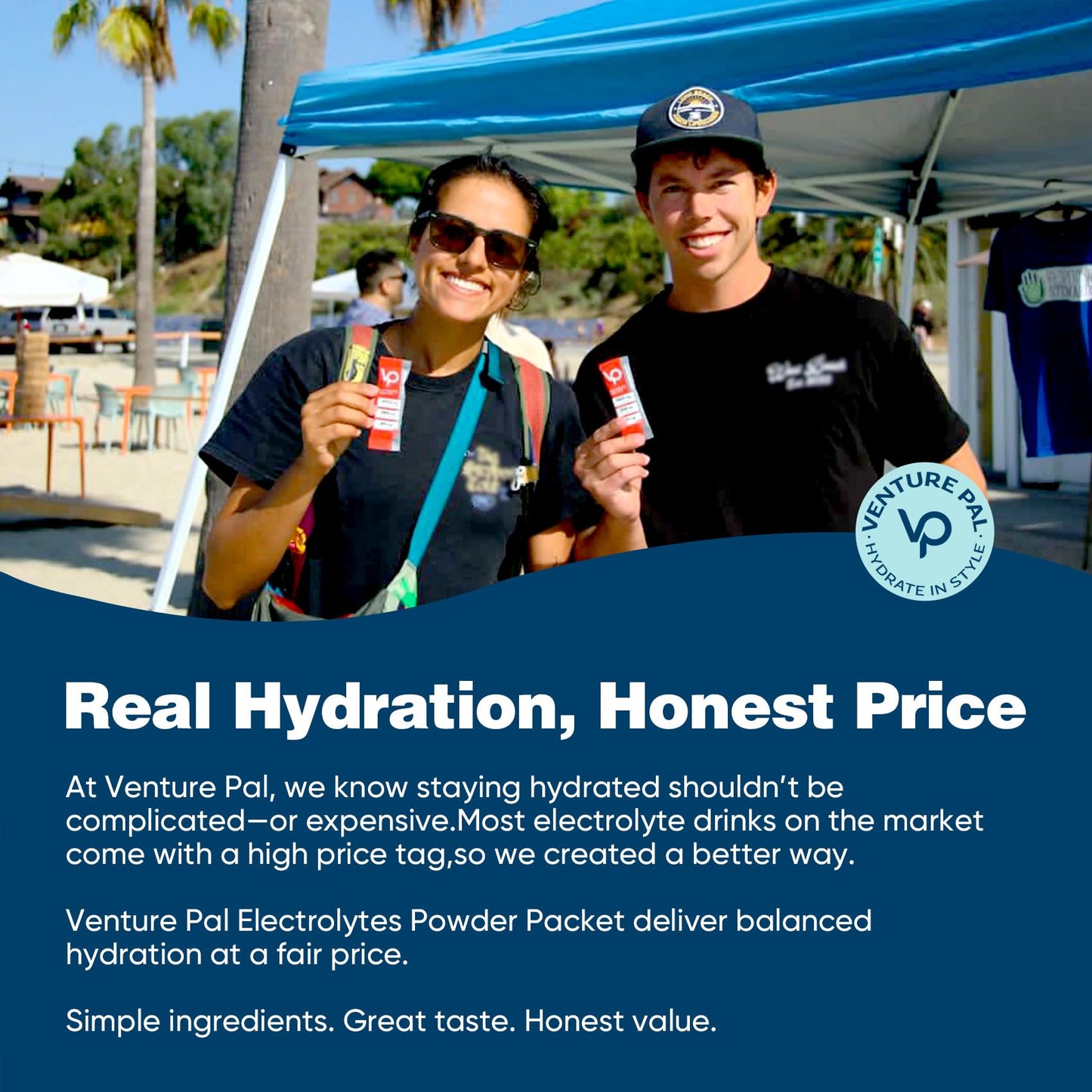 Venture Pal High Sodium Sugar Free Electrolytes Powder 180 Servings