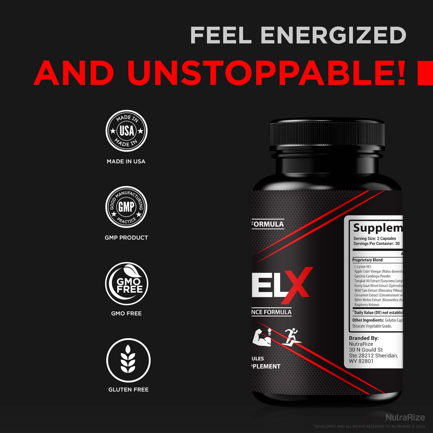 NutraRize Label X Muscle Formula, 120 Capsules