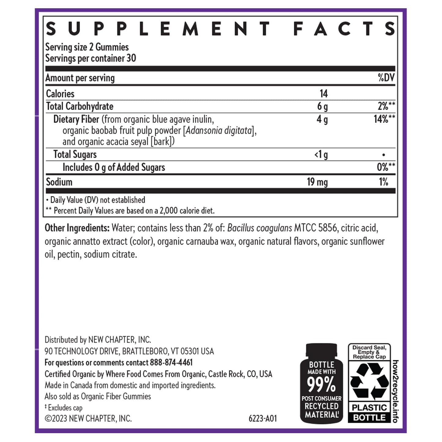 New Chapter Organic Fiber Gummies for Kids Gummy, 60 ct