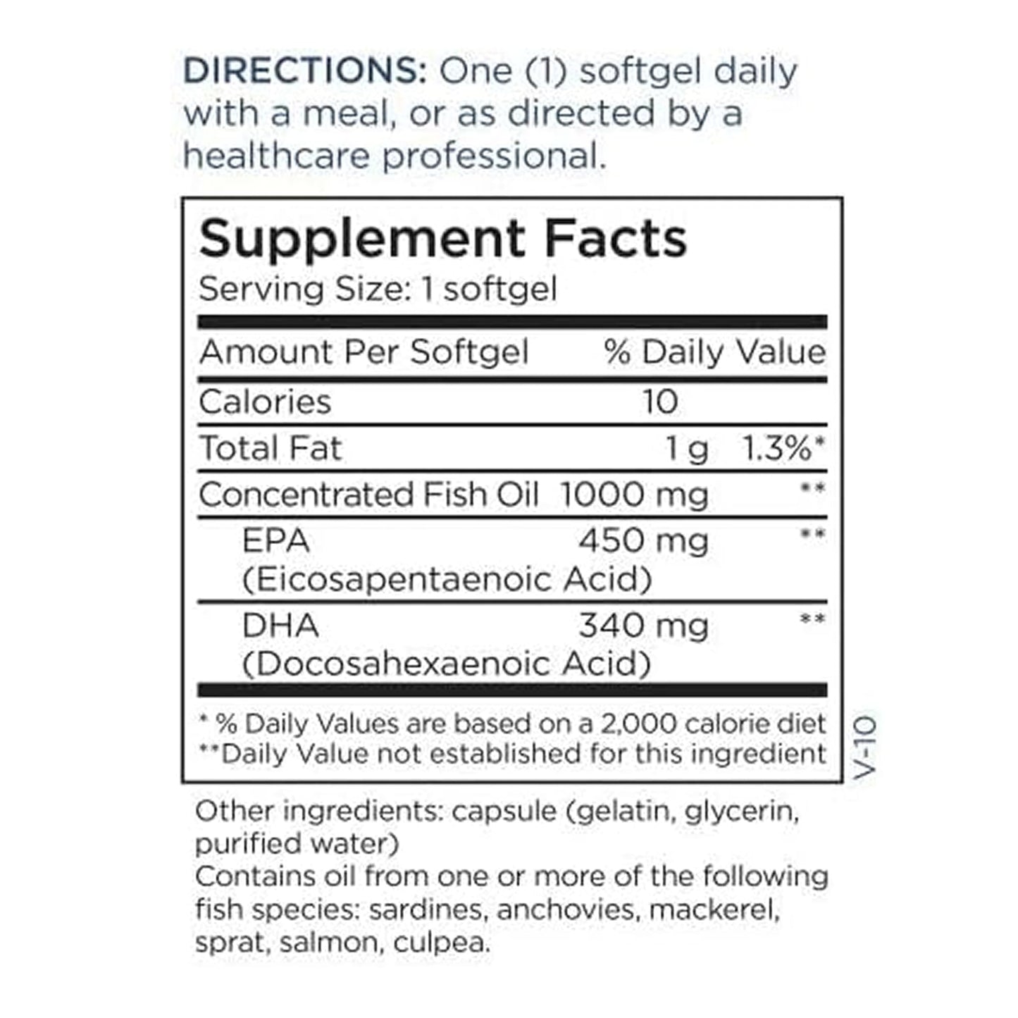 Metabolic Maintenance Omega-3 Fish Oil Capsules 100 Count