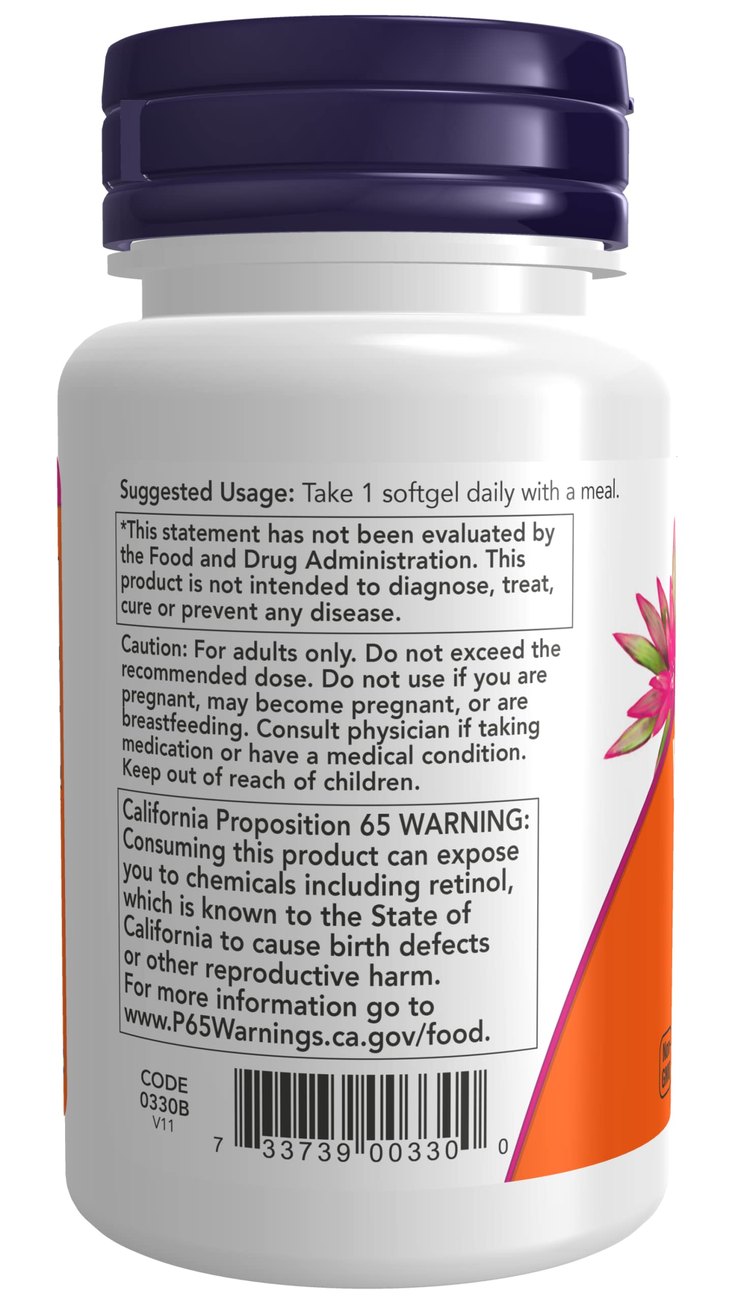 NOW Foods Vitamin A 10000 IU Softgels, 3 Pack
