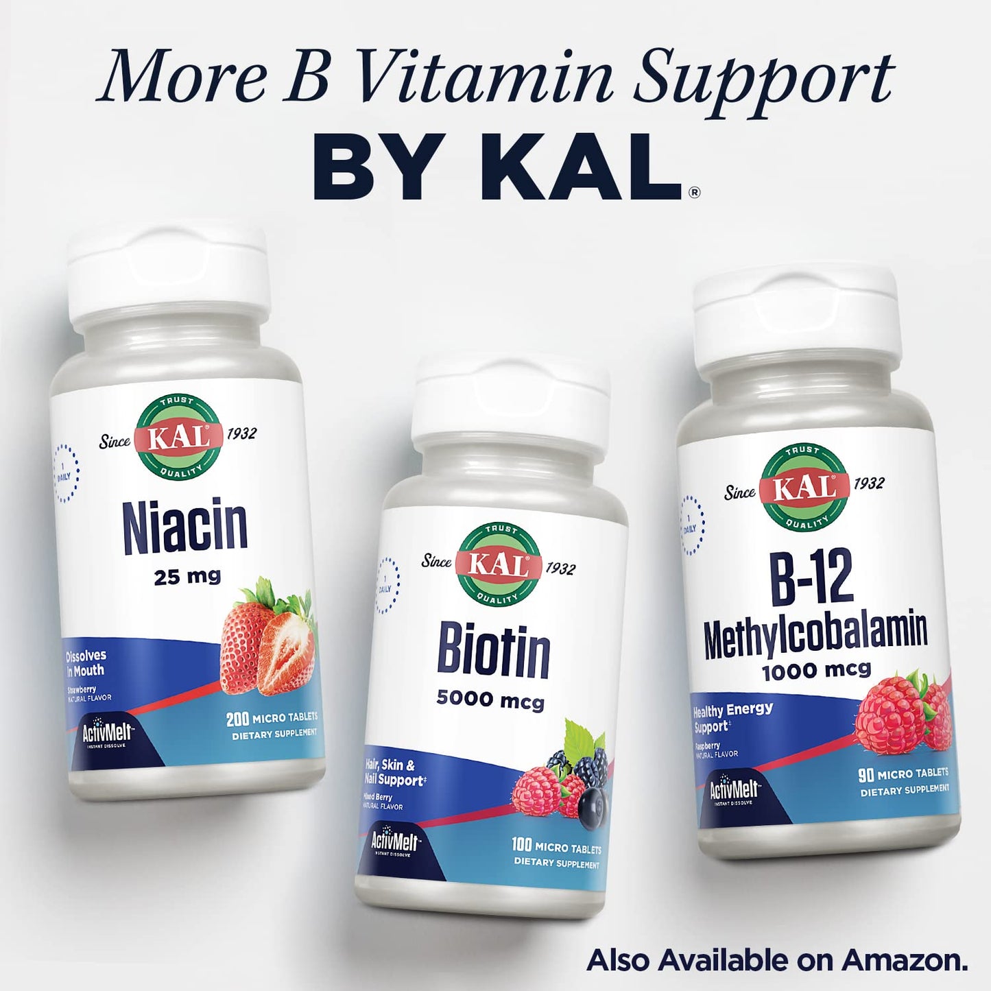 KAL Methyl Folate 800 mcg 5-MTHF Active Form Tablet 90 Count