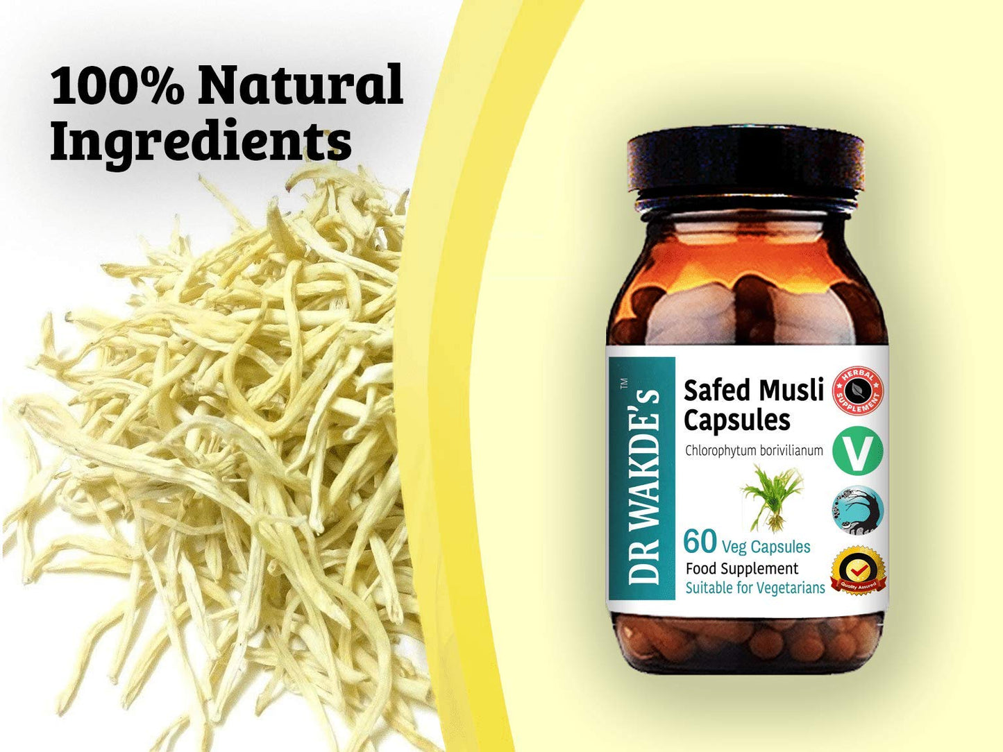 DR WAKDE's Safed Musli Capsules, 1 Count