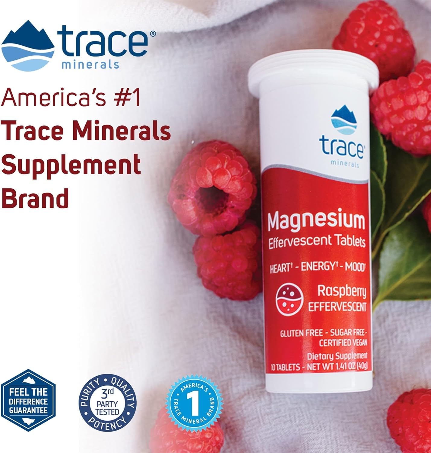 Trace Minerals Magnesium Effervescent Tablet, 80 Count