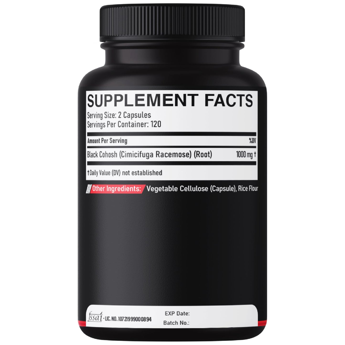 DEDICAD Black Cohosh 1000mg Capsules, 240 Count