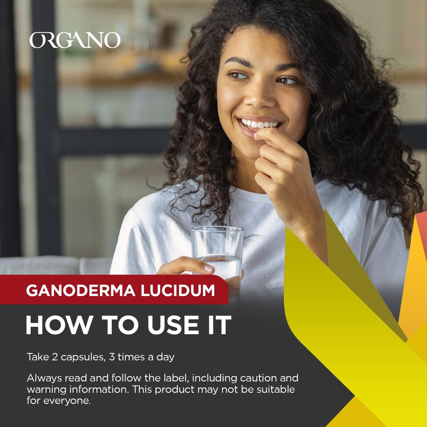 ORGANO OGX Organic Ganoderma Lucidum Capsule 90 Count