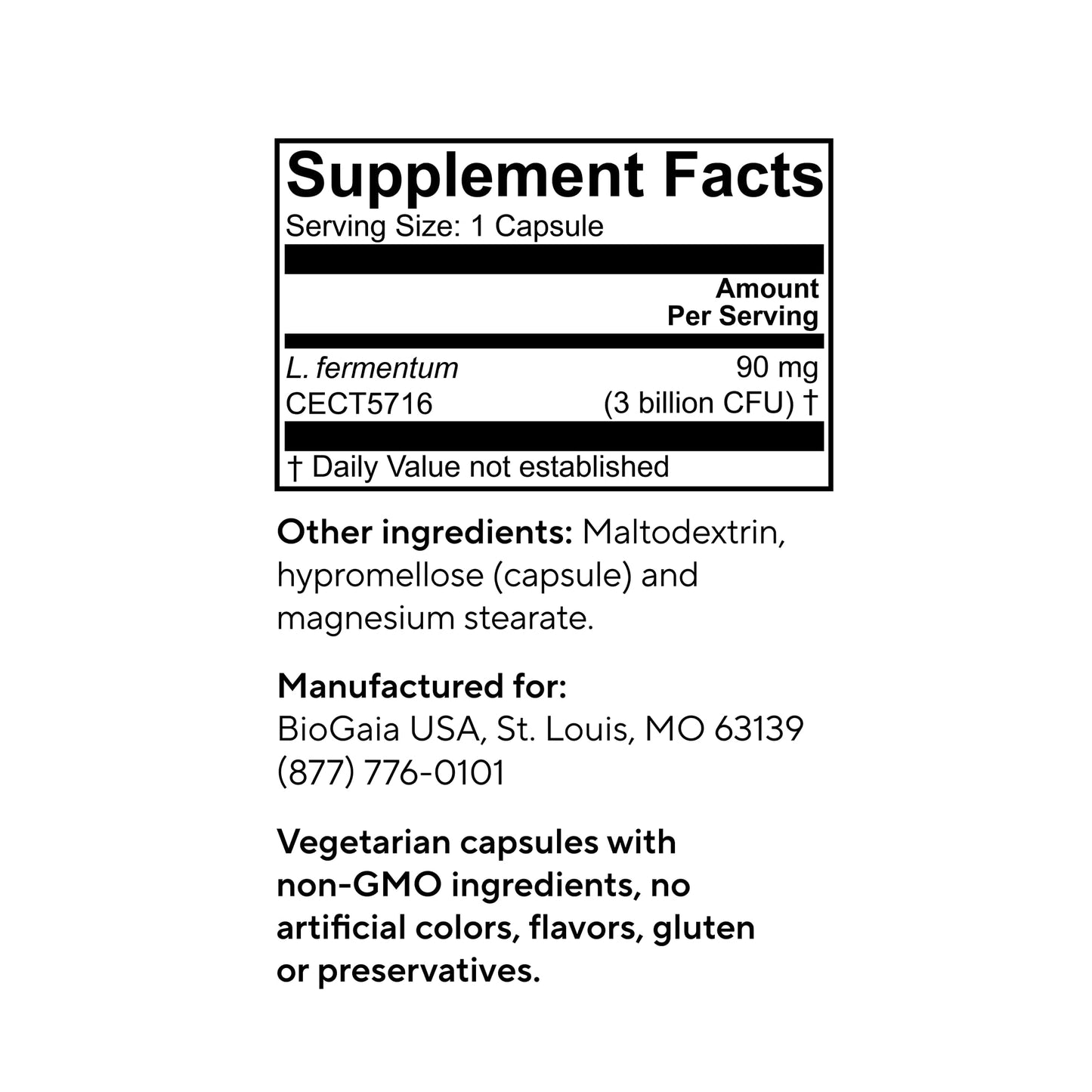 BioGaia Elactia Breastfeeding Probiotic Capsule, 30 Count