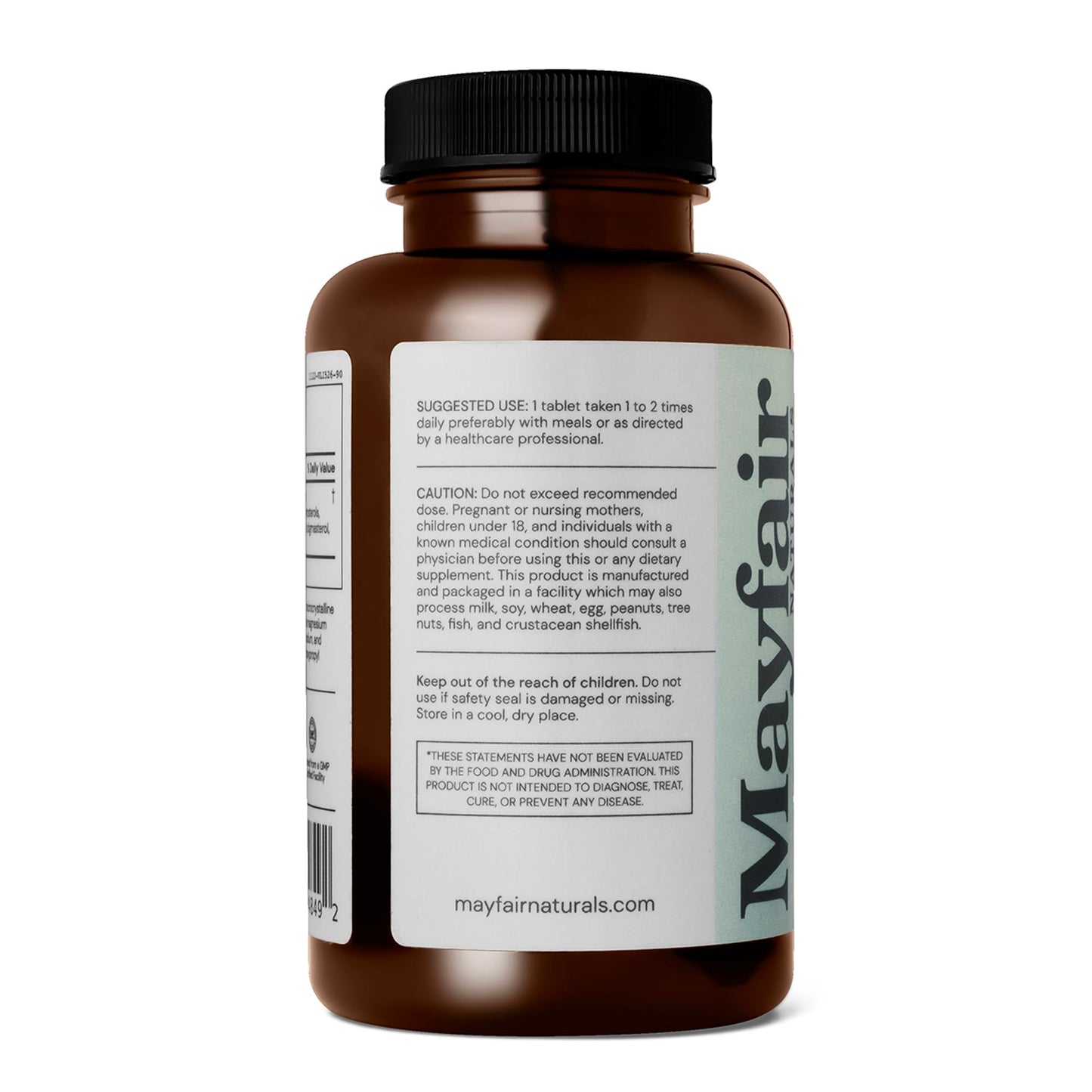 Mayfair Naturals Beta Sitosterol Complex 500mg Tablet, 90 Count