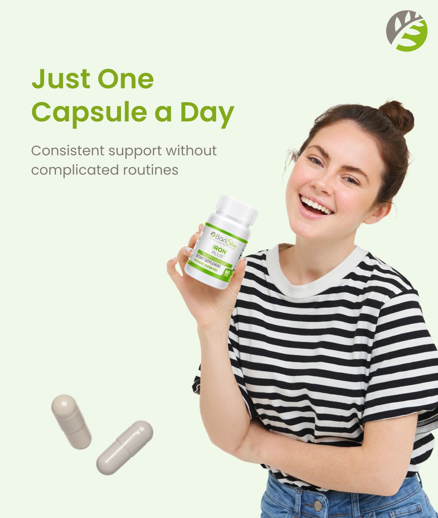 BariSlim Iron Plus Capsules, 60 Capsules