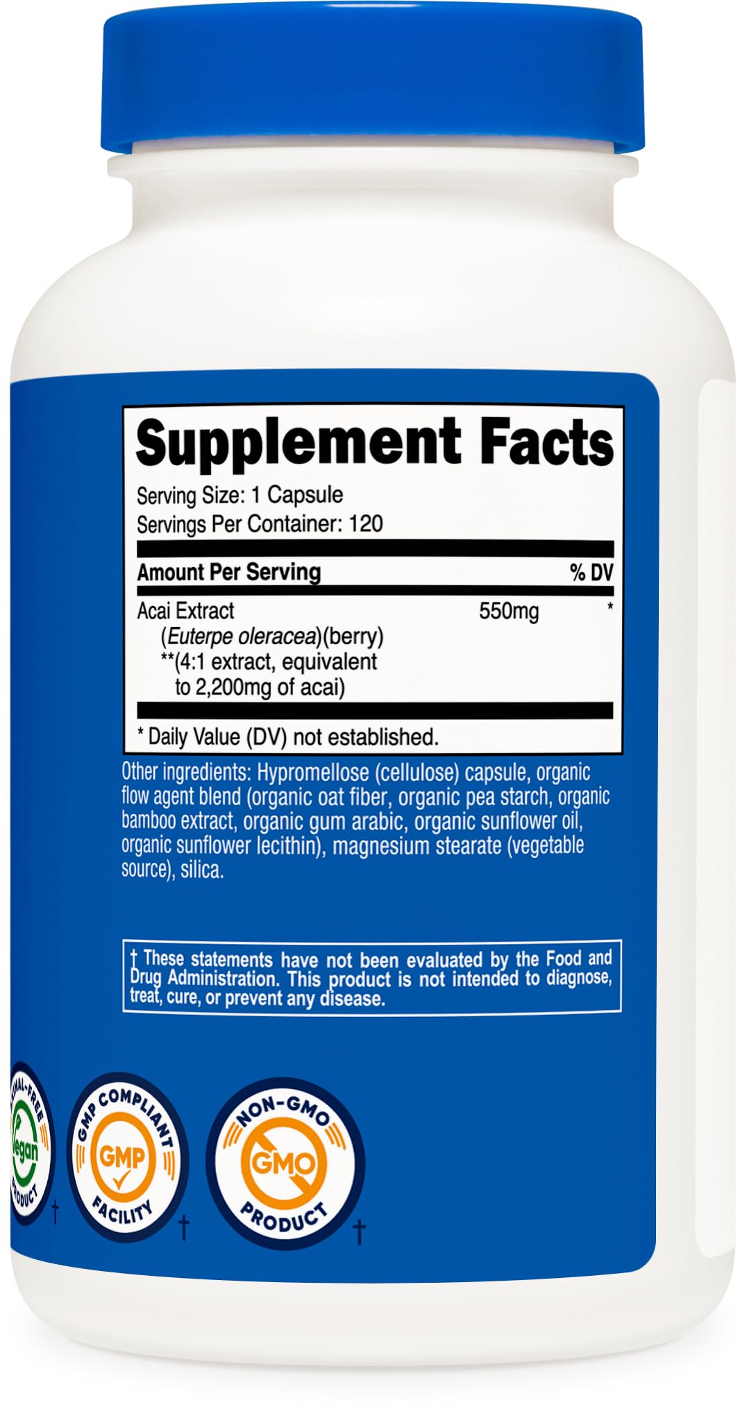 Nutricost Acai Extract 120 Capsules