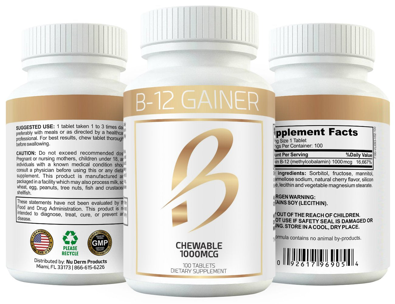 Clear-Biotic Weight Gainer B-12 Chewable, 100 Count