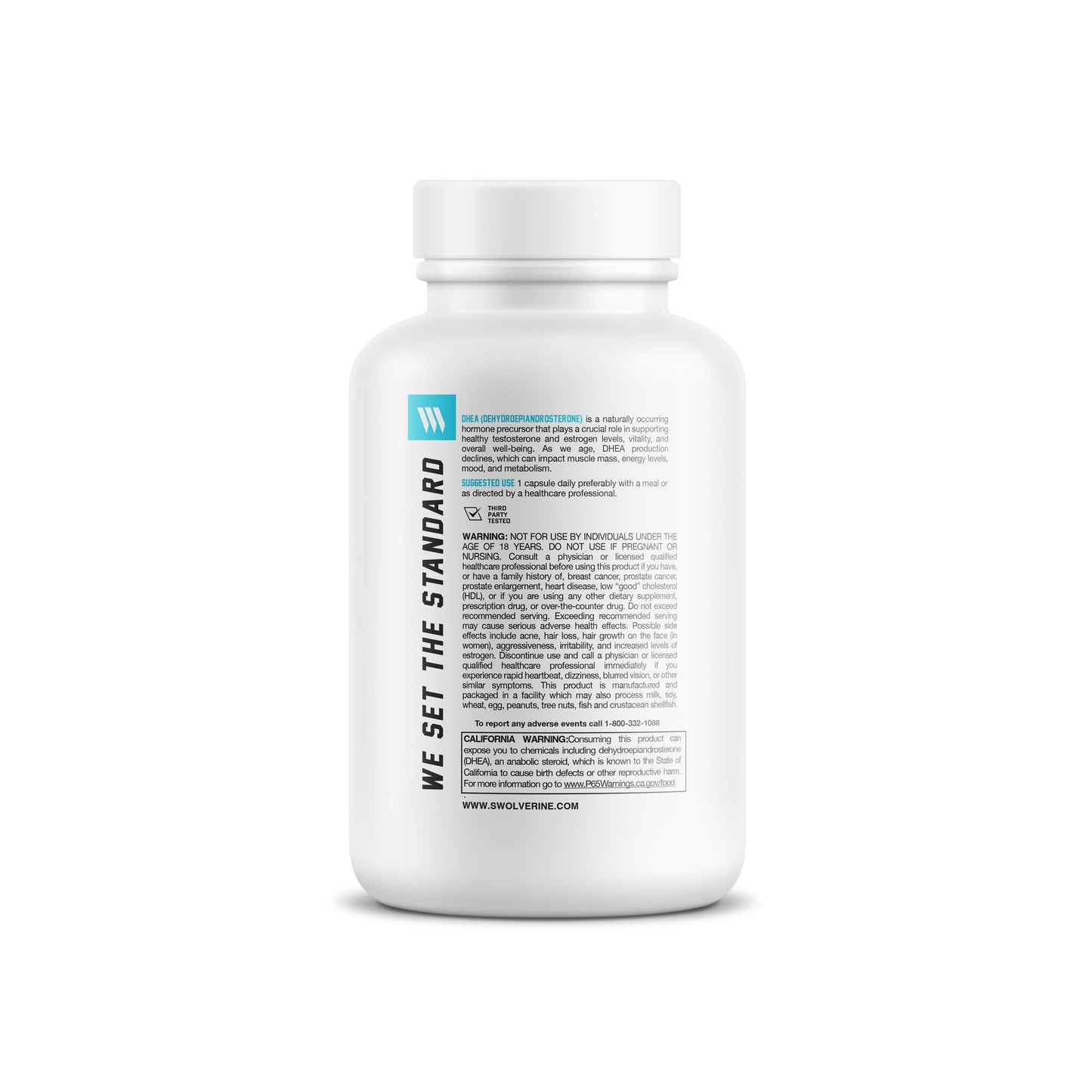 Swolverine DHEA 100mg Veggie Capsules, 30 Count