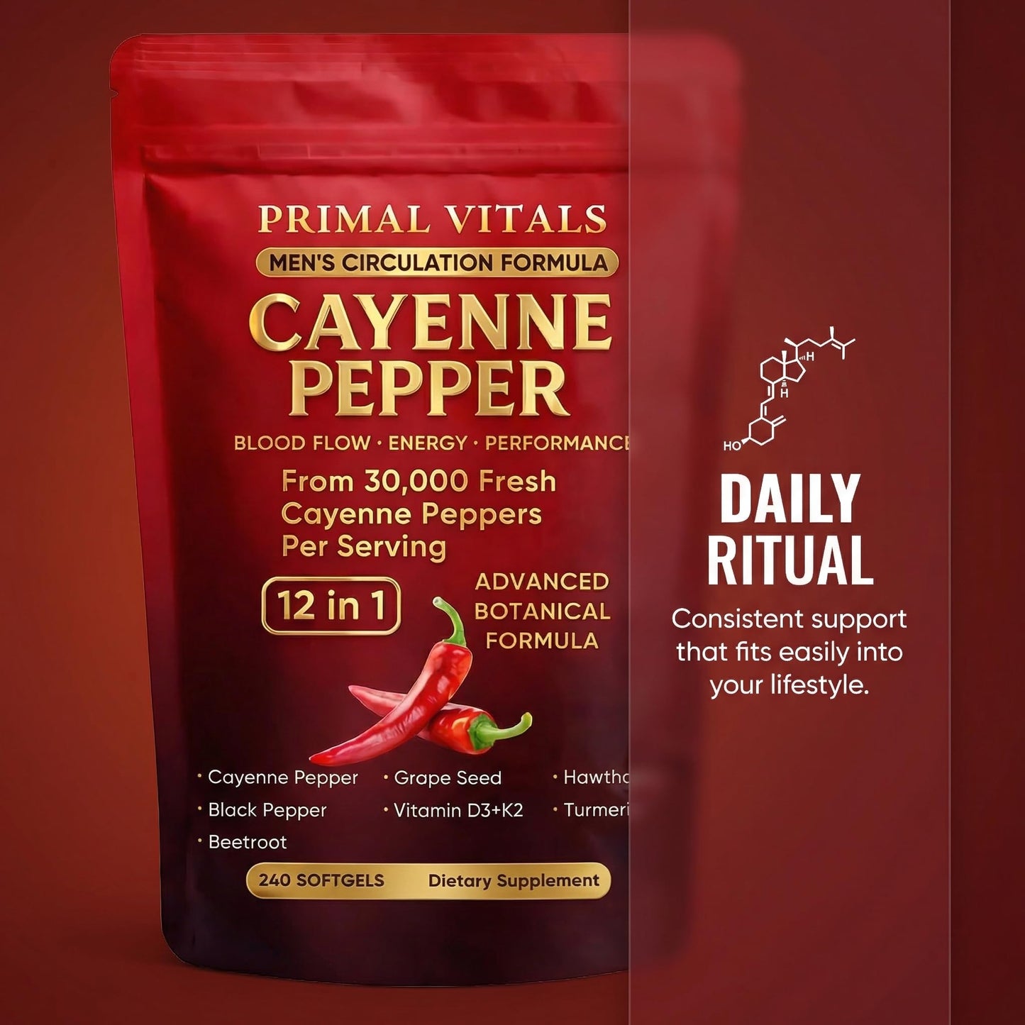 KBKTWOLT Cayenne Pepper Softgels Capsule 240