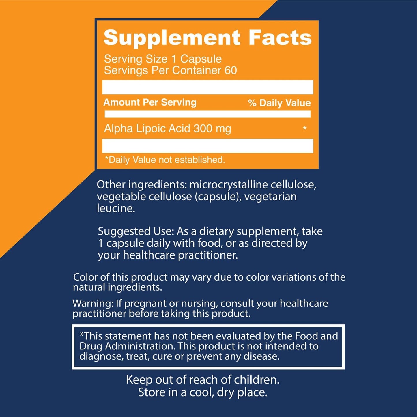 I'm Powered Alpha Lipoic Acid Supplement 300mg Capsule, 60 Count