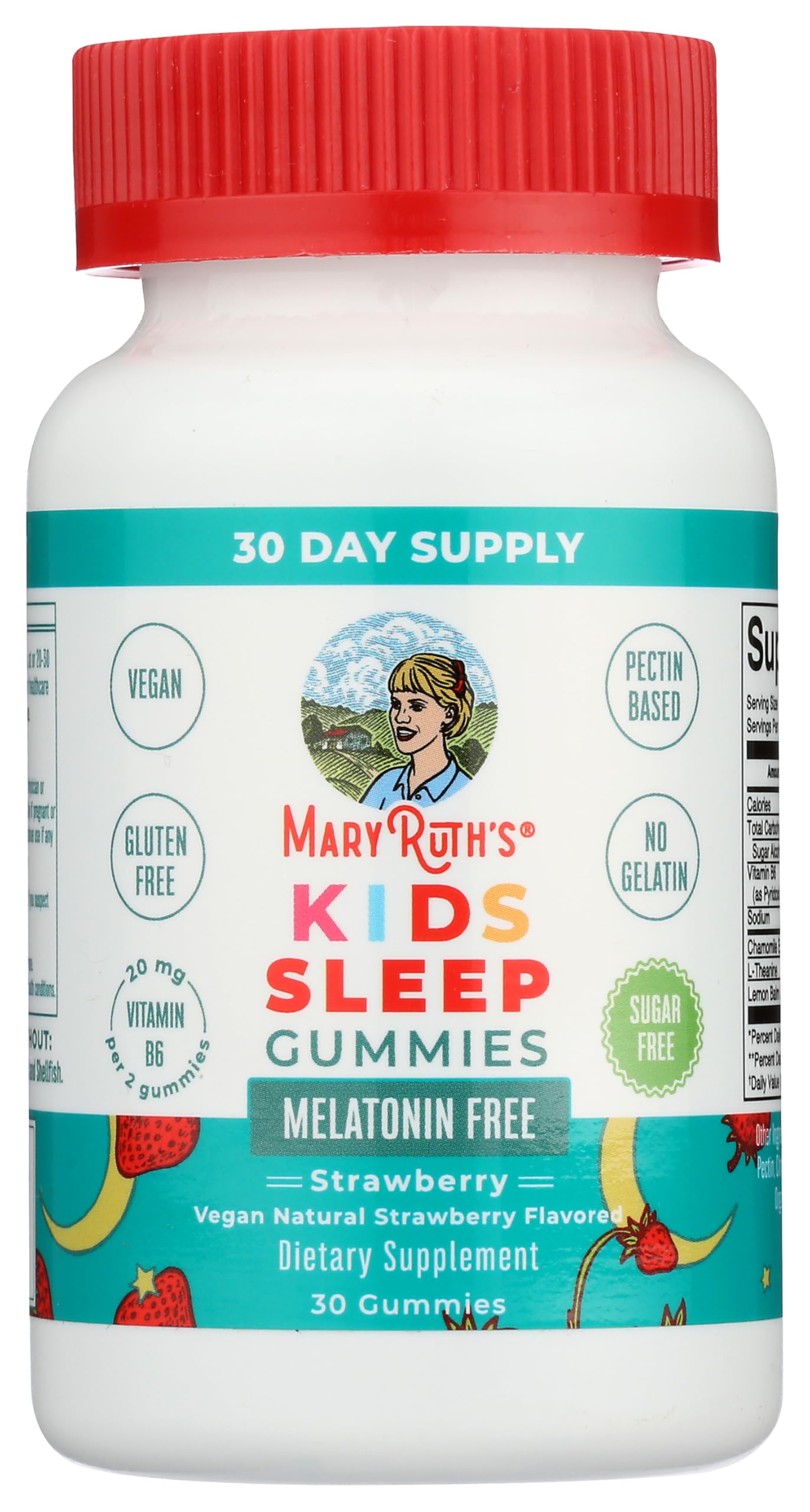 MaryRuth's Kids Sleep No Melatonin Gummies, Strawberry, 30 ct