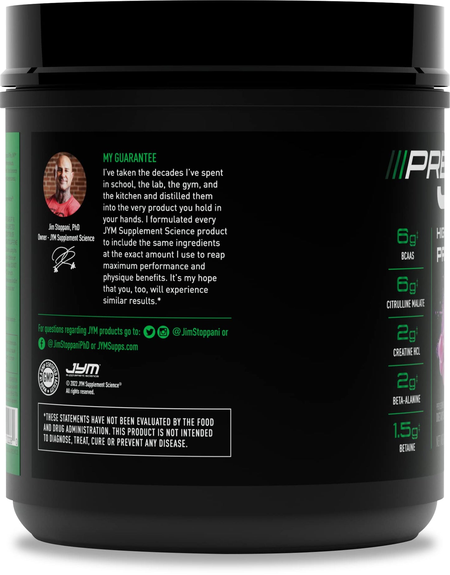JYM Supplement Science Pre JYM Grape Candy Pre Workout Powder, 27 Servings