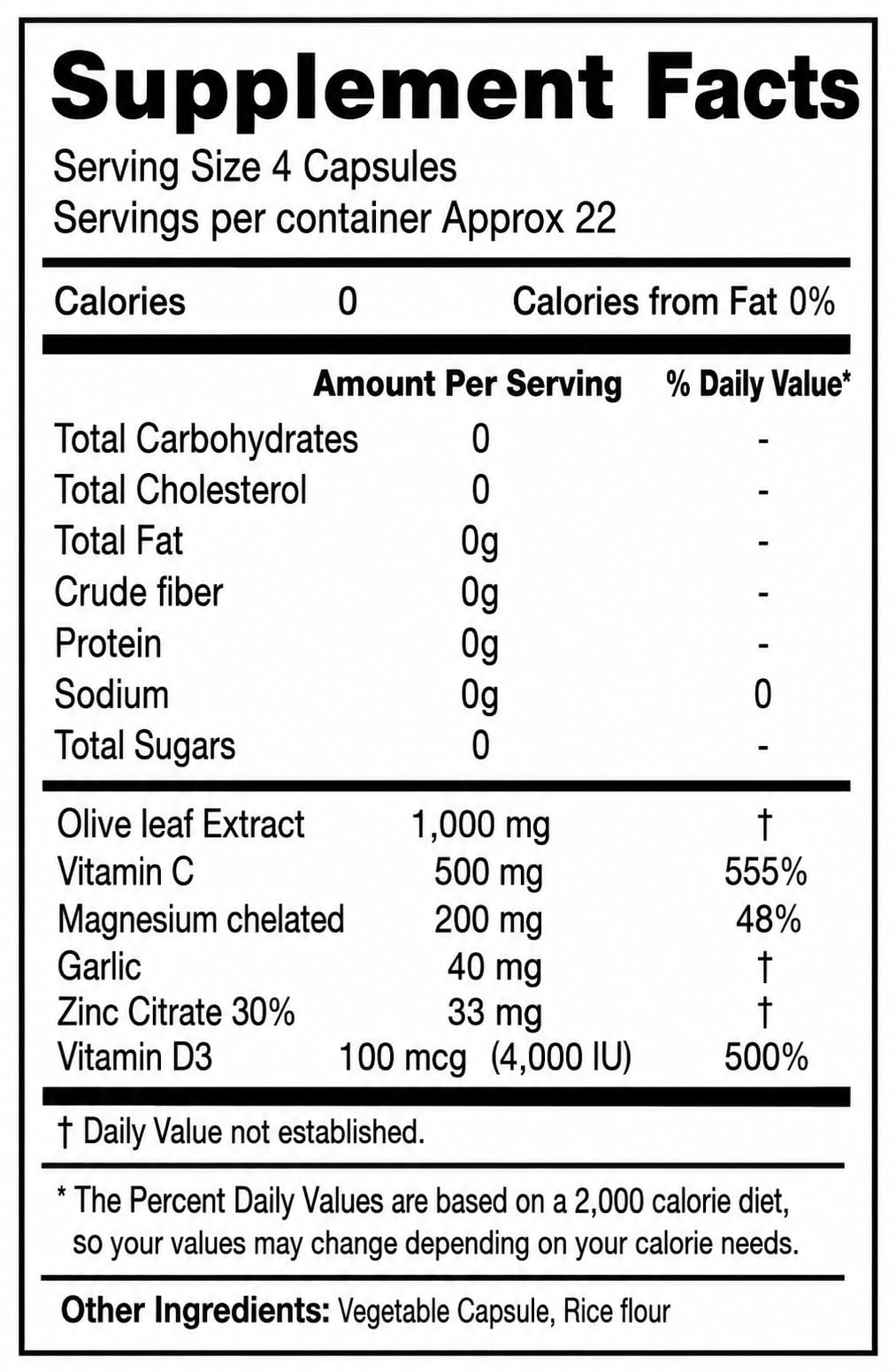 Seagate Olive Leaf Plus 450mg Capsule 90 Count