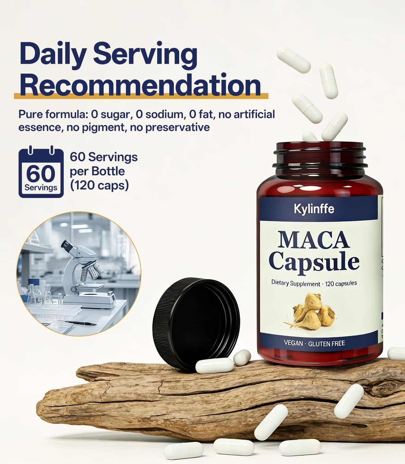 Oopeatol Maca Root Capsule 1500mg Triple Blend with Black Pepper Extract, 120 Capsules, Non-GMO, Vegan, Gluten-Free
