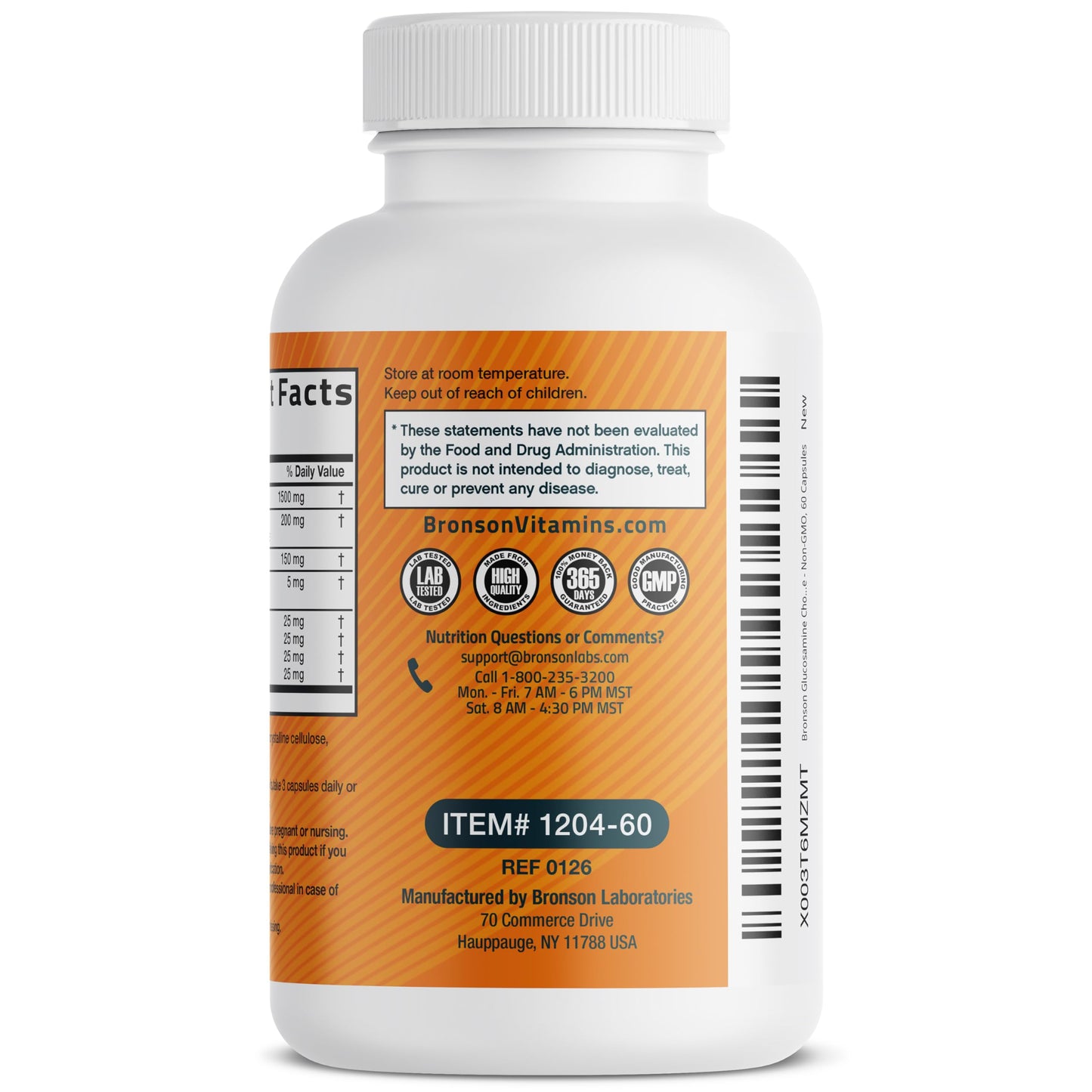 Bronson Glucosamine Chondroitin Turmeric & MSM Joint Support 60 Capsules