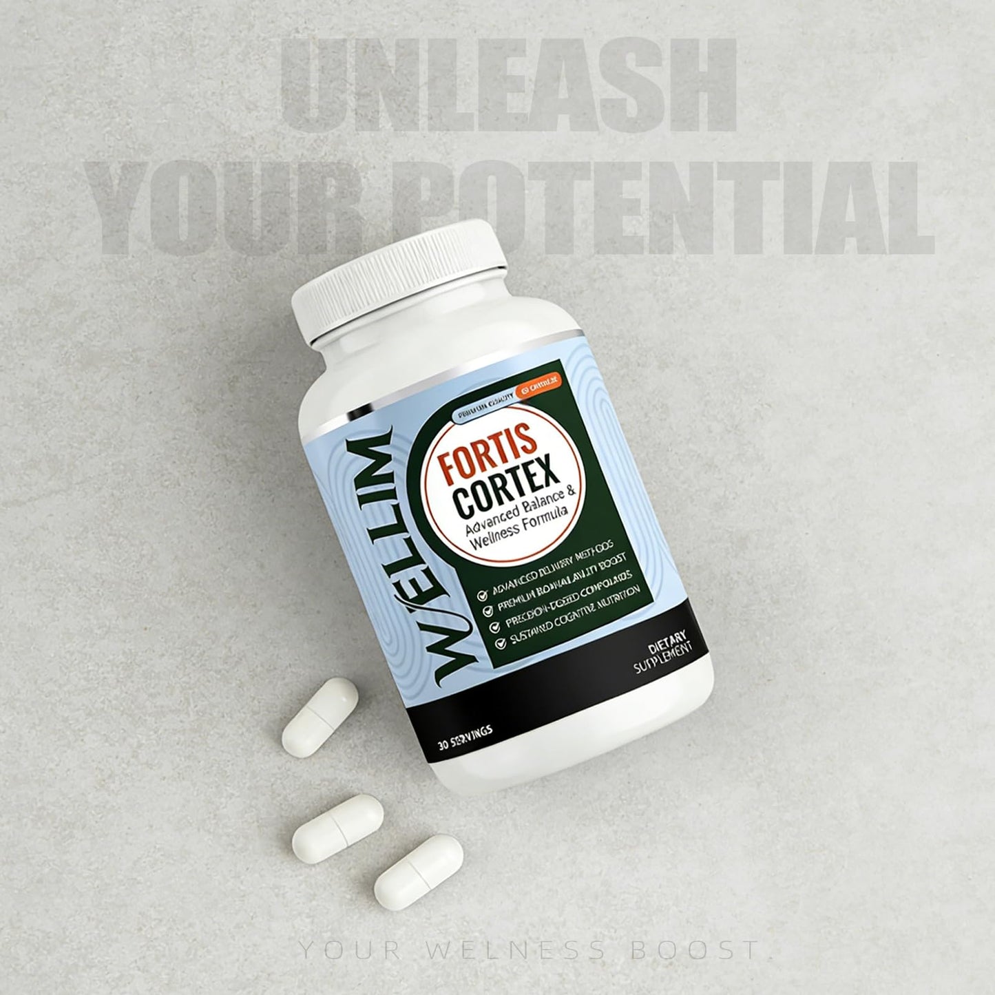 FYRKOA Wellim Fortis Cortex Supplements, 60 Capsules