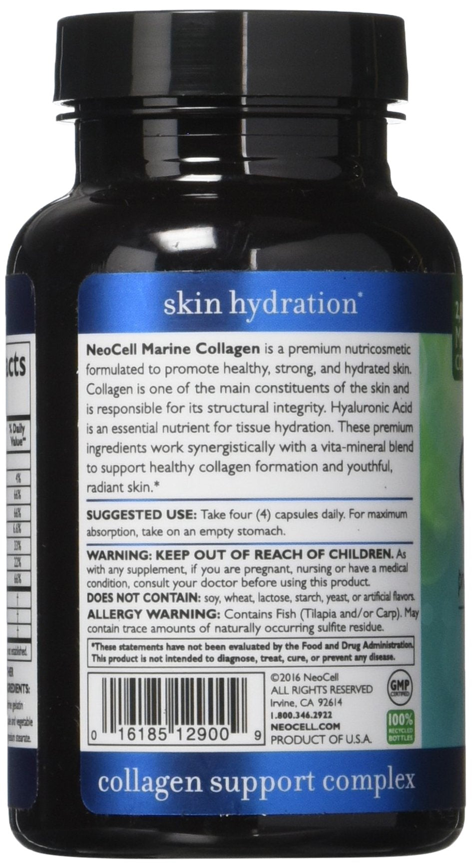 NeoCell Fish Collagen Plus Hyaluronic Acid, 120 Capsules